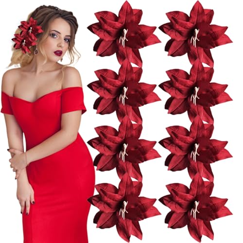 Fleur de lys rouge pour cheveux : l'accessoire idéal de vos vacances et mariages