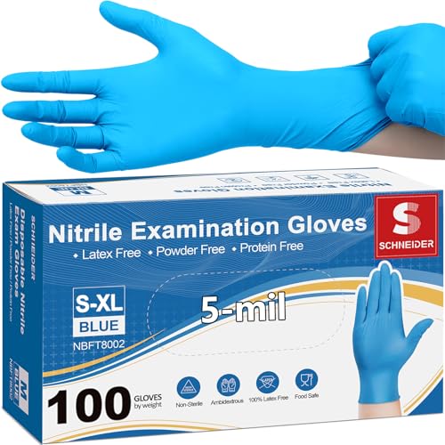 Schneider Blue 5-mil Nitrile Gloves