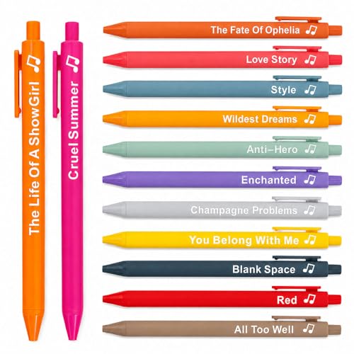 Stylos Tayloris Showgirl : lot de 13 stylos d'écriture musique pour fans