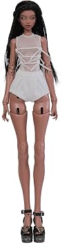 Oueneifs Banksy Doll BJD 1/4 راتنج خاص نحيف الجسم تان لون دمية في بدلة بيضاء خيار كامل لمدة 15 + سنة قديمة