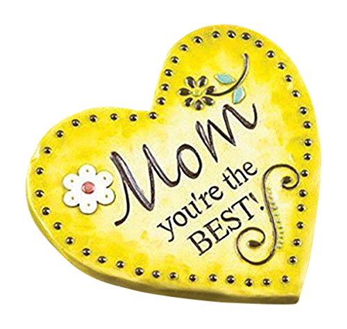 Mother's Day Mom Yellow Heart Sentimental Garden Yard Stepping Stone 10-1/2