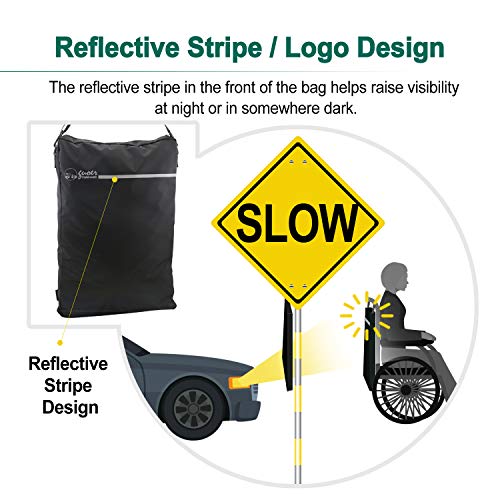 Guoer Wheelchair Footrest Bag Leg Support Bags Transfer Board Bag Leg Rest Bag Footrest Extender Storage Bag Wheelchair Accessory Bag(W19H02B) #TOP4