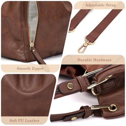Image of Purses and Handbags, Large Size Faux Leather Hobo Style Handbags for Women, Shoulder Bag with Removable Strap