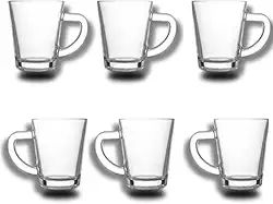 Kit com 6 Xícaras de Vidro 70ml para Café – Ideal para Café Expresso ou Degustação