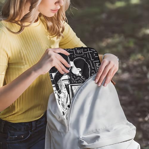 Funda para portátil 13-14 pulgadas estilo cómic blanco y negro miniatura 6