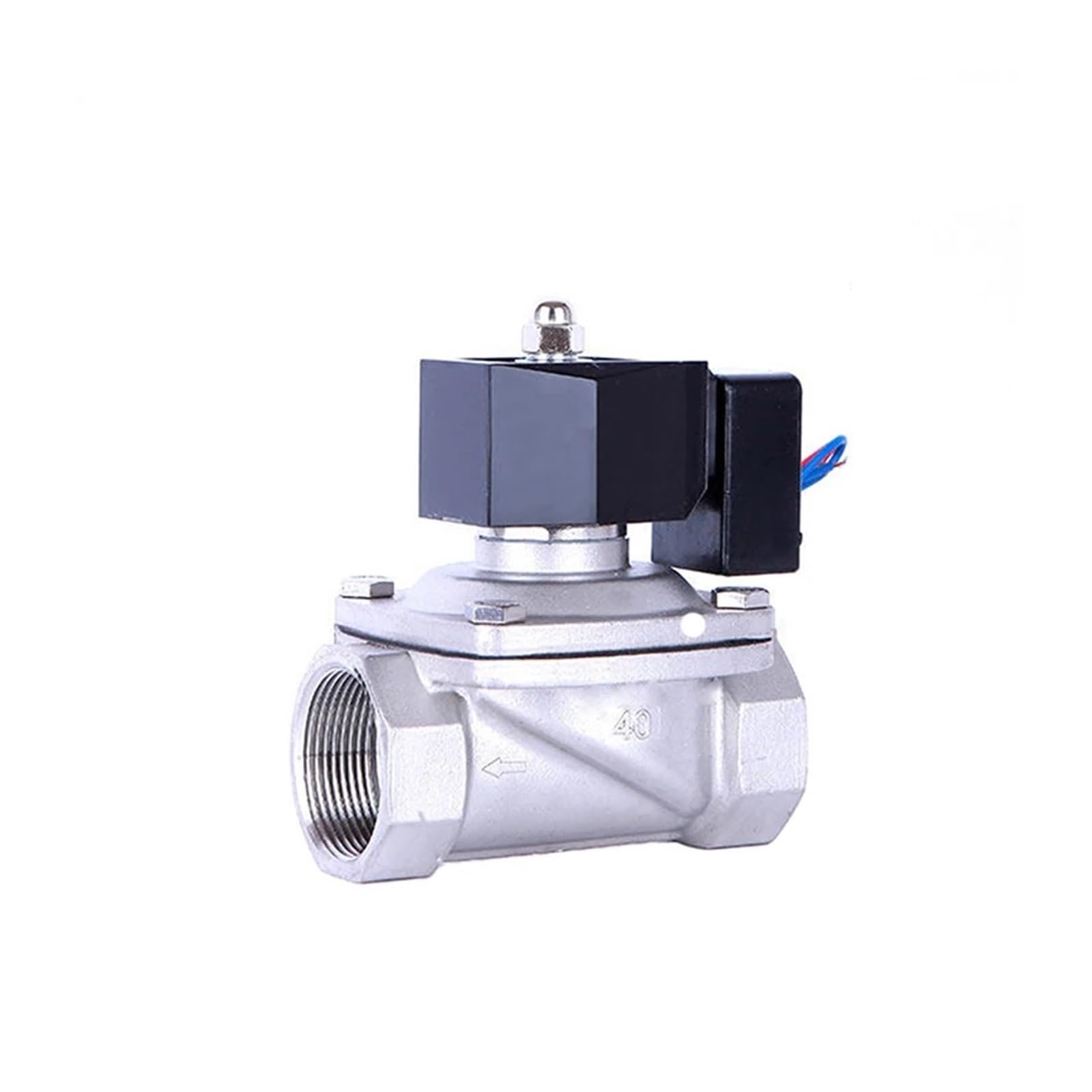 Huuoqiwy Women's Nbr-Seal-380Vac-Closed Energy Saving Electric Solenoid Valve Normally Closed Stainless Steel Thread Coil Can Be Powered On 24 Hours 12V 24V 220V(Nbr-Seal-380Vac-Closed)