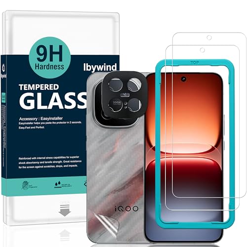 Ibywind for vivo iQOO 15 5G Screen Protector,2-Pack,9H Hardness Tempered Glass with Camera Lens Protector,Easy Installation...