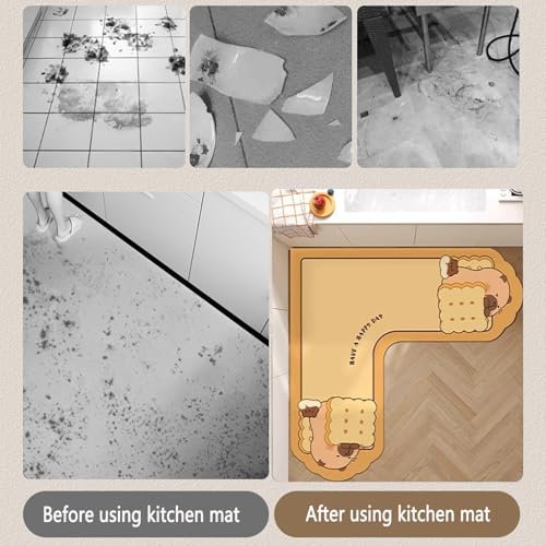 Alfombra tapetes cocina forma L de 80 x 120 x 45cm variante Fat Bread-Left 6