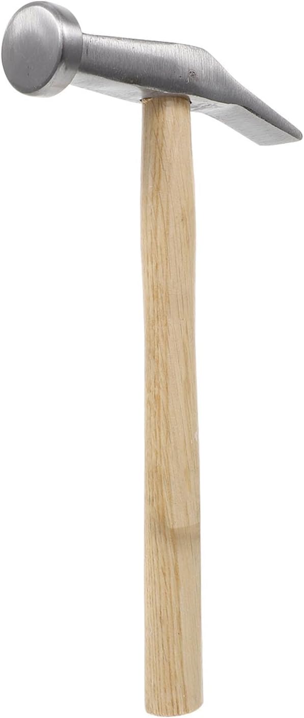 Small Steel Shoe Repair Hammer with Wood Handle, Lightweight and Rustproof Hand Tool for Precision Repair and Installation, Anti-slip Design for Adults