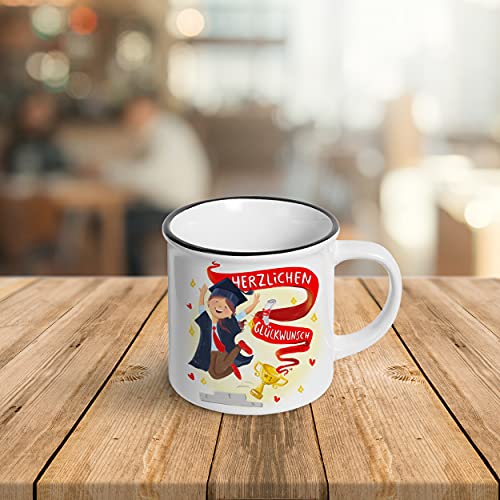Mug Lover - Herzlichen Glückwunsch - (Sie - DEUTSCH) Geschenkidee Tax mit Umschlag und Grußkarte und Organza-Säckchen - Image 4