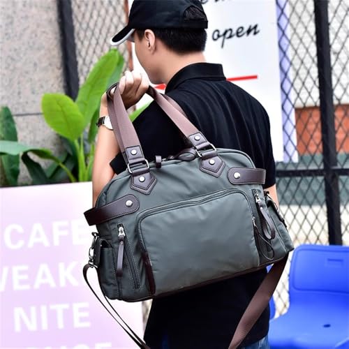 Travel Duffels Men's Bags Business Casual Hand Carry Luggage Bags Men's Travel Bags Short Trip Shoulder Crossbody Bags Business Travel Bag(Green)