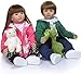 WQF Giocattoli per Ragazza e Ragazzo, Bambola per Bambini rinato, Silicone Morbido da 24 Pollici da 60 cm, Bambole Appena Nate dall'aspetto Realistico, Bambole gemelle rinate -