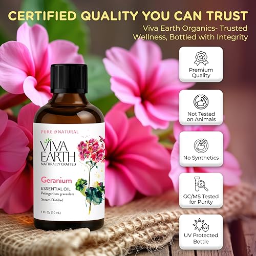 Aceite esencial de Geranio, 100% puro y natural, 1 fl oz miniatura 4