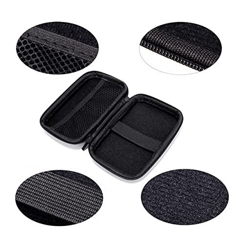 Ginsco 2 Pcs EVA Hard Carrying Small Hard Drive Case Compatible with WD Elements,My Passport,Toshiba Canvio Portable Hard Drives, Canon Ivy Printer, Power Bank Charger Advance Black+Blue