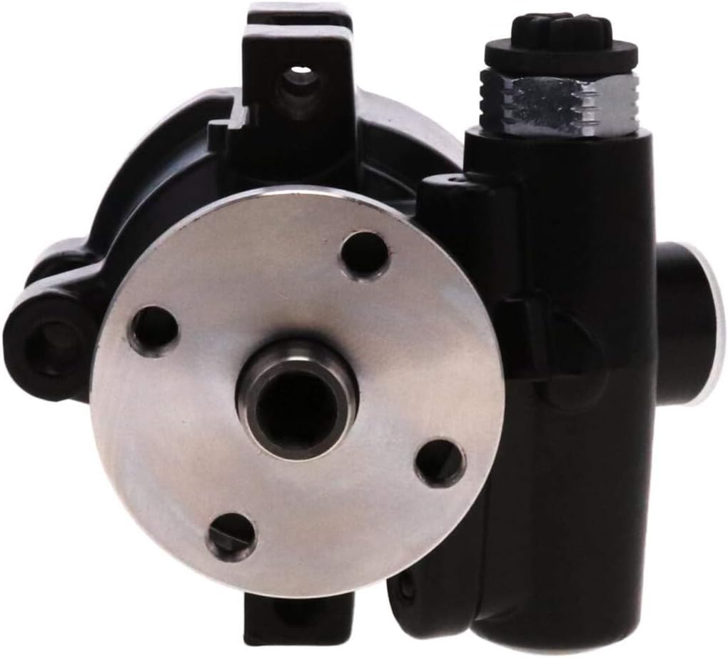 Top Street Performance Type II Style Black Power Steering Pump for Integral Reservoir with Pulley Hub for GM