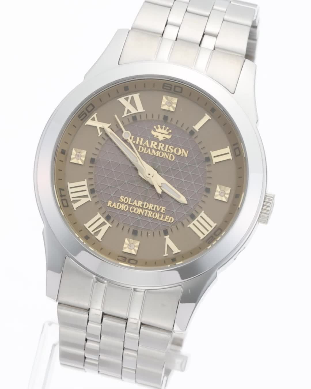 Amazon.co.jp: John Harrison JH-082A-MGD Men's Watch Silver