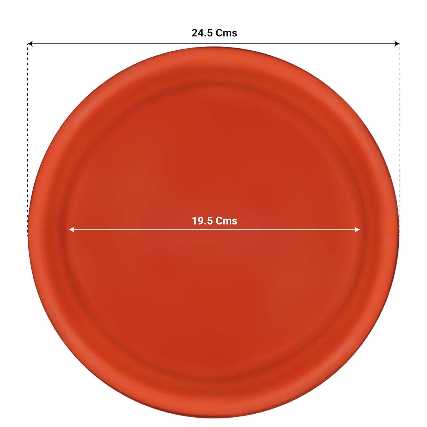 SIGNY Round Bottom Tray(Plate/Saucer) Suitable for 12 Inch Round Plastic Pot - Brown - Set of 3 | Heavy Duty Highly Durable Plant Saucer for Indoor Home Decor & Outdoor Balcony Garden (3, 7.6 Brown) - Image 3 thumbnail