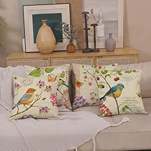 Springoutdoorbirdflowerdecorativethrowpillowcoversbothsideshummingbirdprintdesignlinen16x16setof4withzipperforpatiohomecouchsofabedroomdecor Urban Country Home Decor Spring outdoor bird flower decorative throw pillow covers both sides hummingbird print design linen 16×16 set of 4 with zipper for patio home couch sofa bedroom decor urban country home decor
