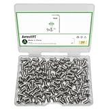 100Pcs M5 x 8mm Button Head Socket Cap Bolts Screws,304 Stainless Steel 18-8,Fully Threaded,with Spanner Allen Hex Drive, for Furniture,Water Pump,Light Fixture