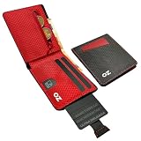 OAZISS Carteras para Hombre Delgada con Monedero y Tarjetero RFID - Capacidad hasta 12 Tarjetas, Billetera para Hombre Slim con Bolsillo para Billetes y Monedas en Caja de Regalo