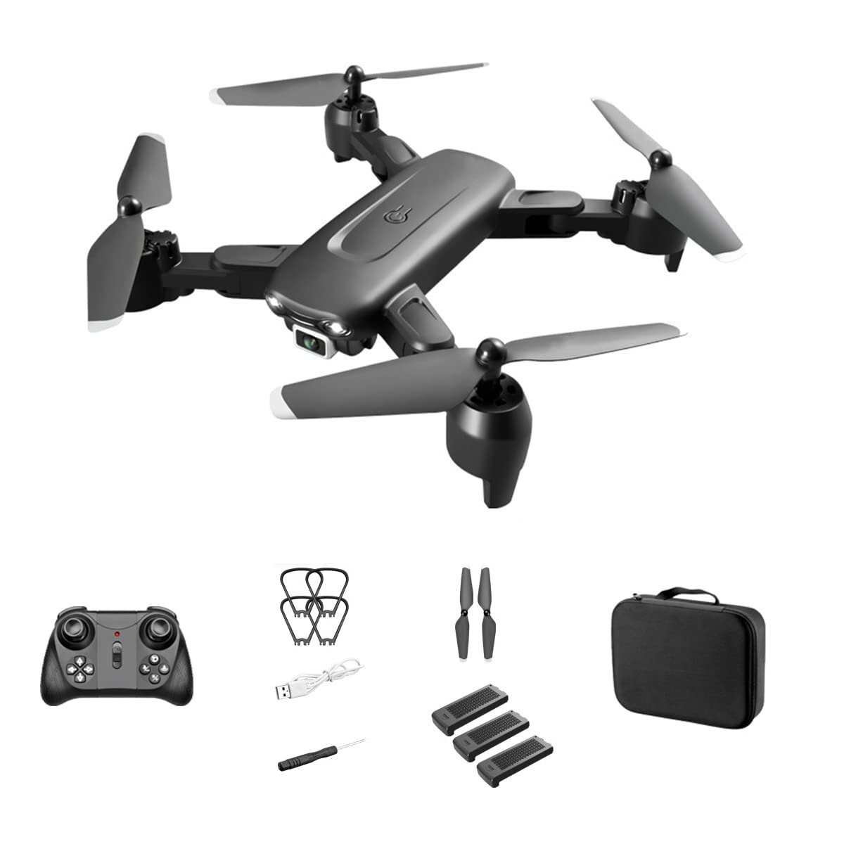 Professionnel Drone Avec Caméra 6k, Drone Pliable à Double Caméra Avec Enregistrement Vidéo, 54 Minutes De Vol Avec 3 Batteries, Rc Quadcopter Drone Jouet Cadeau Adulte Pour Les Enfants