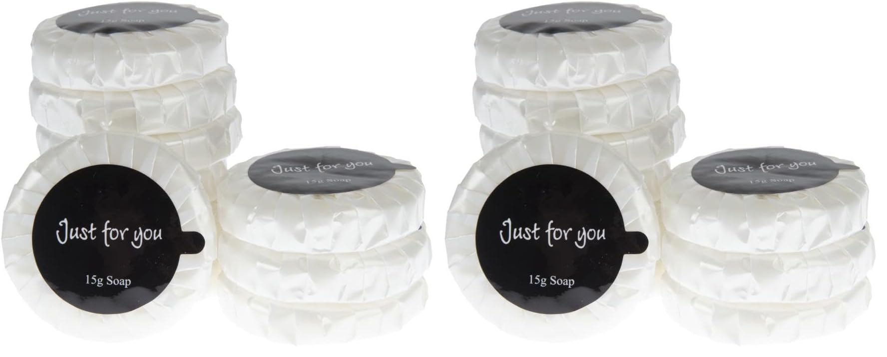 Reisetoilettenartikel - Just for You Seife 20ml (Packung mit 200 Stück), 15 Gramm pro Seife, Abmessungen: 45(Dia) x 10mm, REACH-konforme Hotelseifen, angenehmer Duft, einzeln verpackte Seifen, GF951