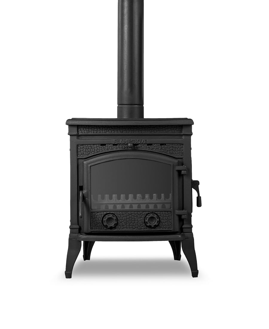 Poêle à Bois en Fonte 10 kW Multi-Combustibles avec Verres en Céramique CE Eco Design 2022