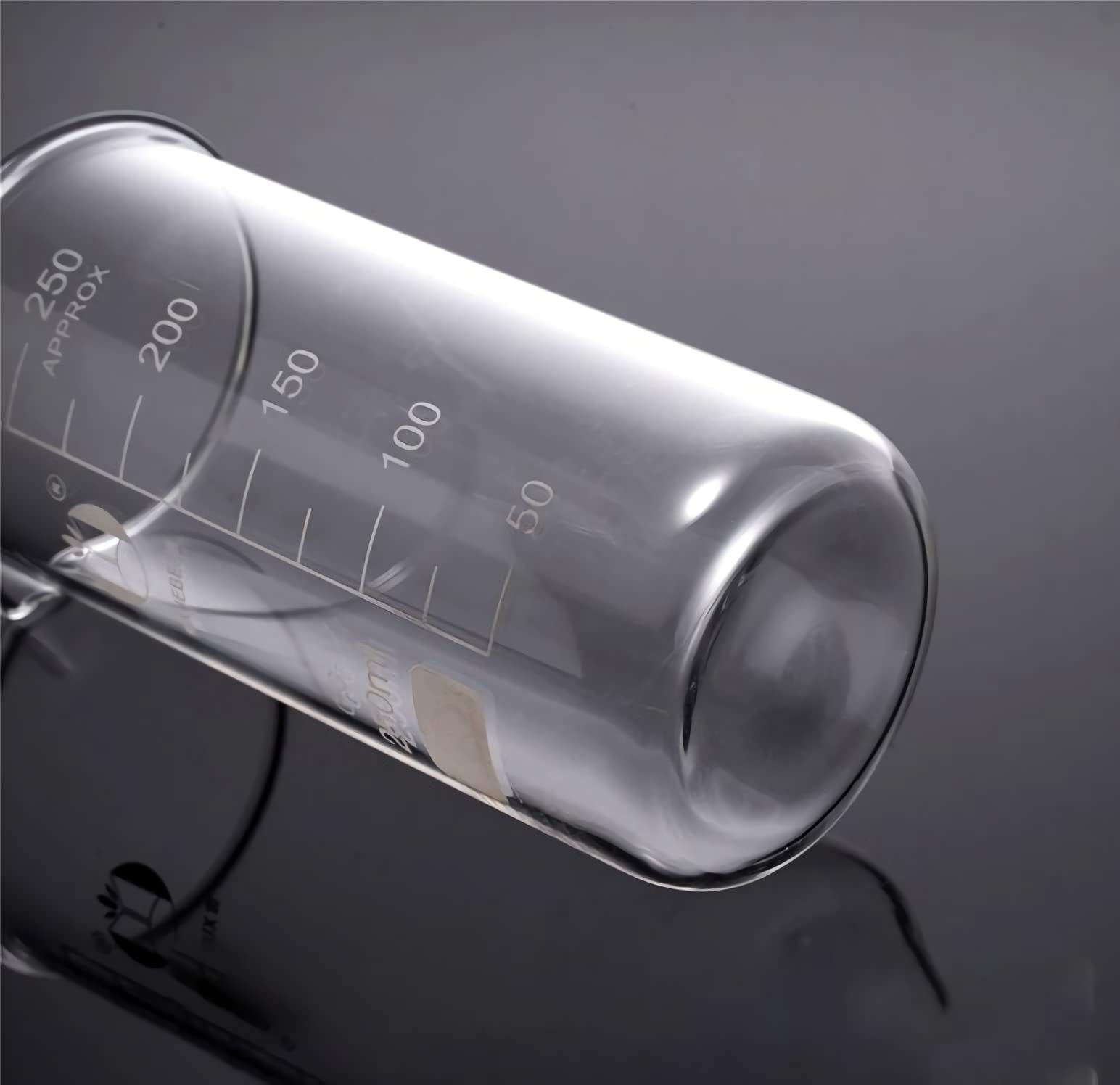 Vaso de medición Cilindros graduados de vidrio Tazas de medición de líquidos con escala Cristalería de química de varios tamaños para laboratorio, experimento 250 + 500 ml (50 + 100 + 150 ml)