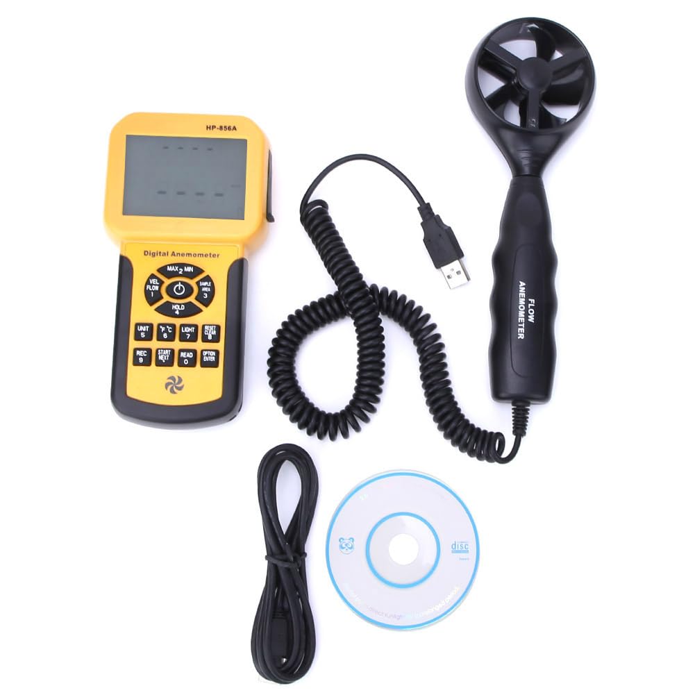 856A USB Portátil LCD Pantalla Digital Anemómetro Anemómetro Probador