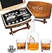 World Decanter With 2 Glasses - Whiskey Globe Decanter - The Wine Savant For Scotch, Spirits, Wine Or Vodka with Antique Ship, Gift for Men (1000ML)