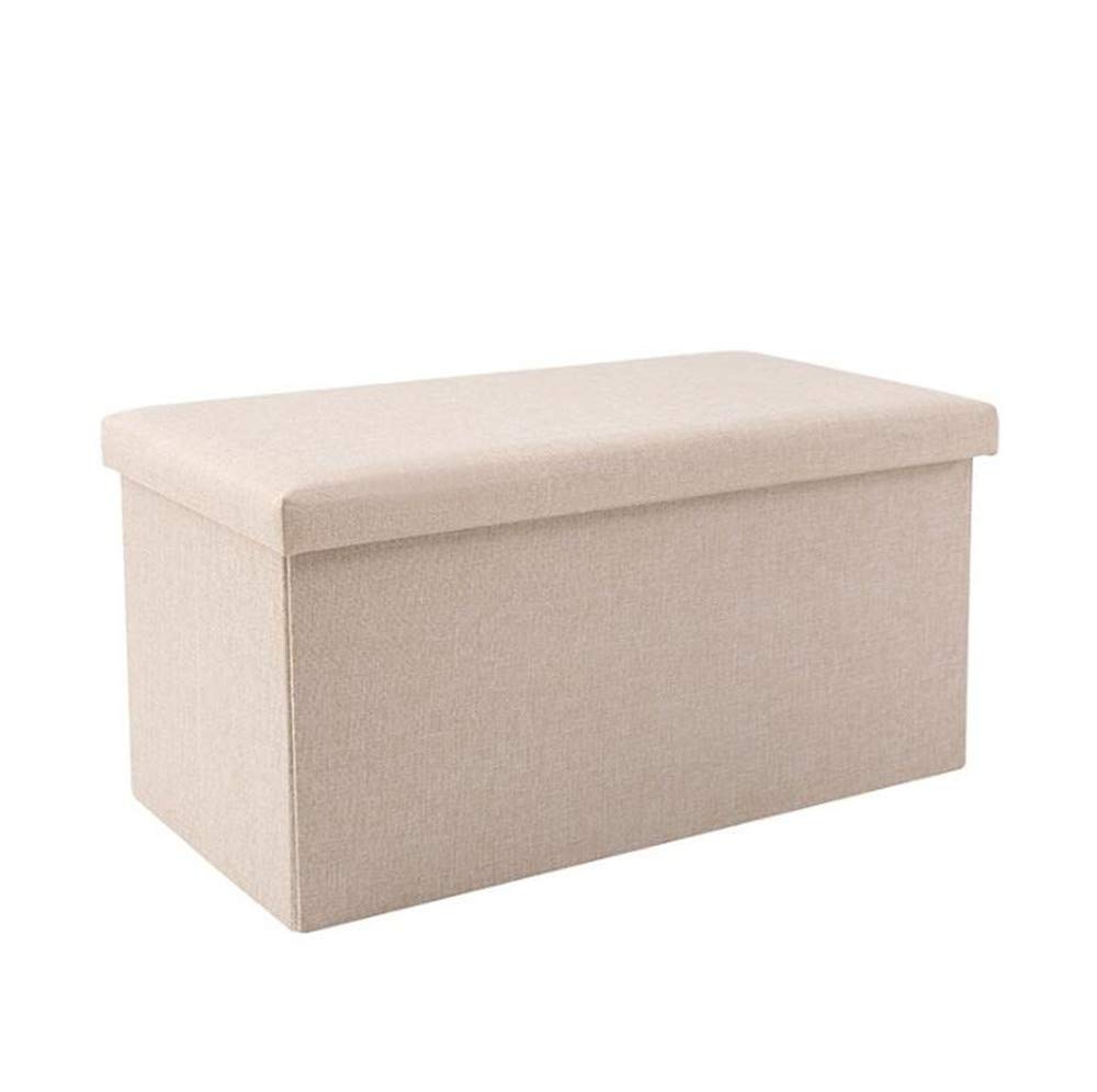 Pouf de rangement en tissu pour l'entrée et le changement de chaussures