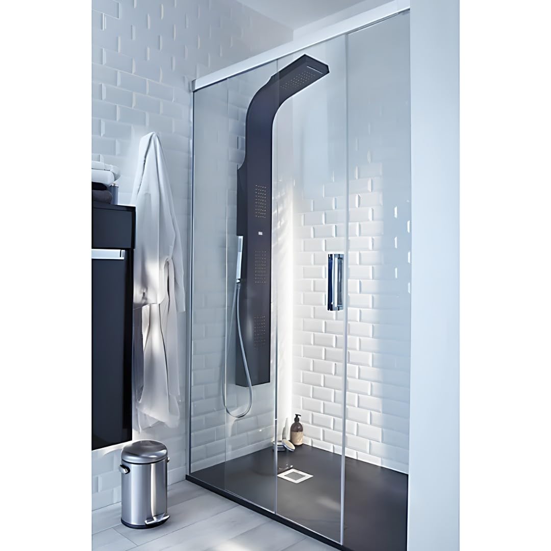 Essebagno Essekaska Panneau de douche hydromassant thermostatique noir