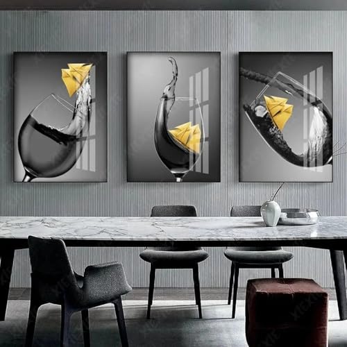 Décoration d'intérieur cuisine : affiche et impression de vin rouge