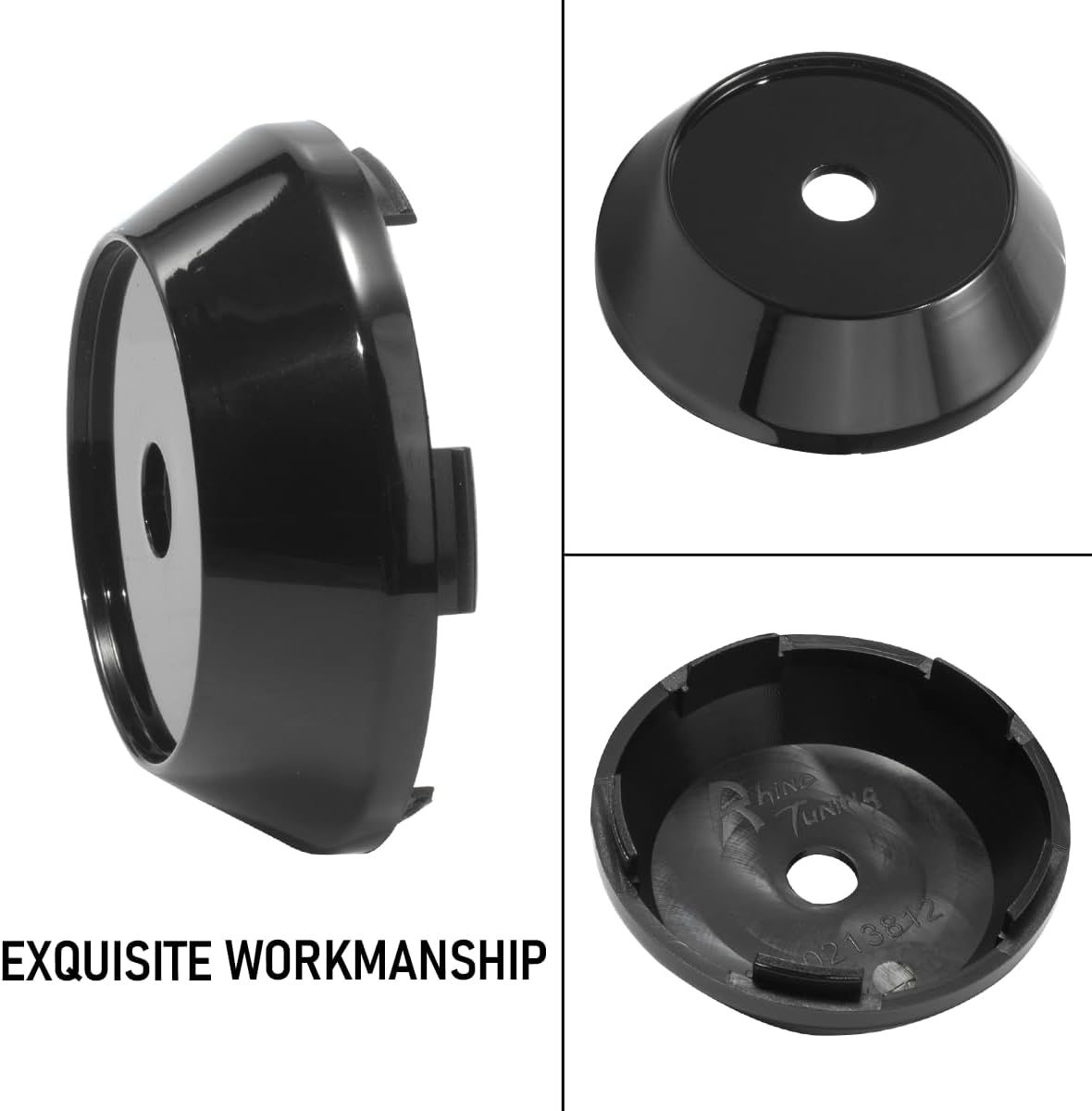 65mm(2.56in)/60mm(2.36in) Black Car Wheel Center Hub Caps Set of 4 for Emotion XT7 Wheel TE37 CE28N