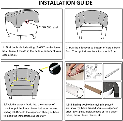 Funda de silla barril elástica protector universal de muebles de cuero sintético impermeable 6