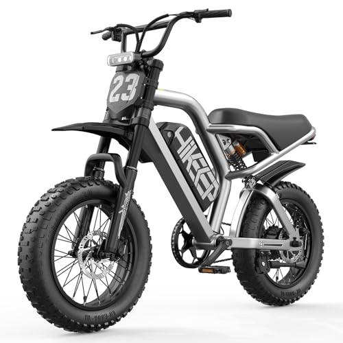 HiKeep Electric Dirt Bike for Adults - Peak 1500W Electric Bikes 48V/15.6Ah Ebike 25-50 Mile(PAS Mode) 16 Inch All-Terrain Fat Tire Electric Motorcycle