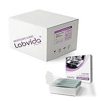 Vista 10 de 72 piezas de portaobjetos de microscopio con carga positiva, portaobjetos adhesivos hechos de vidrio super blanco, bordes finamente pulidos, área