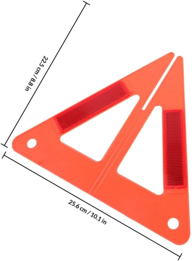 4pcs Reflective Safety Triangle Warning Sign for Roadside Emergency