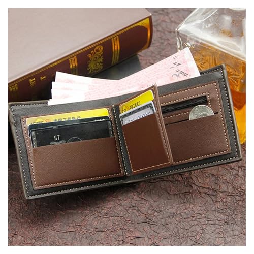 Monedero clásico delgado de cuero esmerilado premium negro con tarjetero elegante de hombre 6