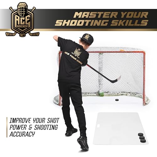 Shooting Pad 24” x 48” - Shoot Like on Real Ice - Practice Shooting, Stickhandling, Passing Skills on 8 sqft - Convenient Off-Ice Training - Easy to Carry - Synthetic Ice Mat - Image 4
