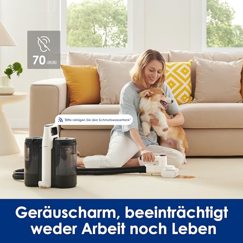 Tineco Carpet One Spot – intelligente, draadloze vlekkenreiniger voor tapijten en gestoffeerde meubels – compact laadstation, sterke prestaties, stille werking, led-scherm - Image 5