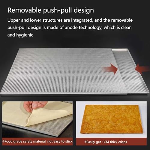 Plaque de cuisson perforée antiadhésive pour pâte feuilletée, feuille, gâteaux - Idéal pour une utilisation au four