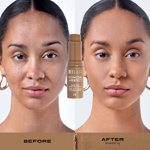Image of Milani Conceal + Perfect Blur Out Skin Tint Foundation 15-Deep Tan Neutral | Nourishing Light To Medium Coverage Tinted Moisturizer. Creamy, Buildable Coverage. Up To 12Hr Wear. Pore Blurring Soft Matte