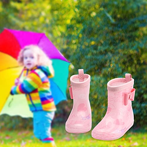 Deevoka Bota de Chuva Não Impermeável, PVC Toddlers Botas de Chuva Criança Leve, Botas de Lama Duráv