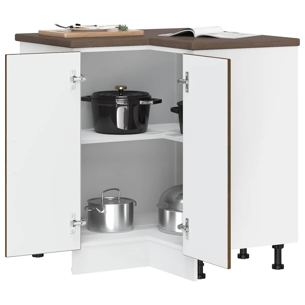 Lucca - Mobiletto angolare da cucina con piedini regolabili, molto spazioso, materiale robusto, adatto per armadietti da cucina, vetrine, buffet, credenza