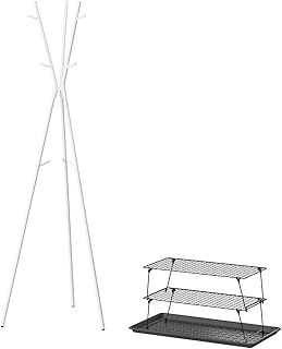 Ikea Grejig Ekrar Hallway Furniture Set Of 4 White Grey 58 cmx27 cmx3 cm