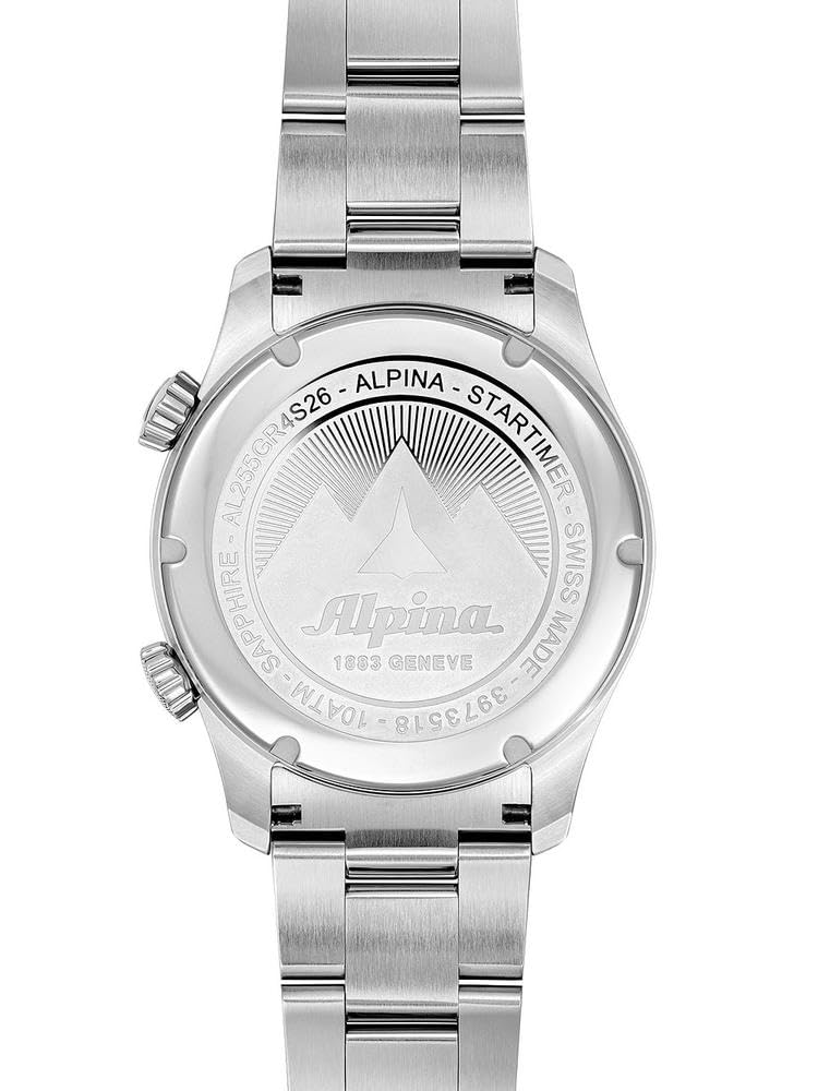 Alpina Herren Analog Quarz Armbanduhr Startimer Pilot Quartz Worldtimer Swiss Made