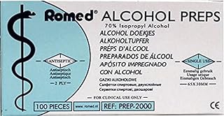 Romed Alkoholtupfer 2-lagig 65 x 30mm Tupfer Alkohol 100 Stück
