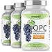 Produktbild 3x OPC Traubenkernextrakt hochdosiert mit natürlichem Vitamin C - 3x 120 OPC Kapseln (12 Monate) mit Acerola, 100% vegan & natürlich, OPC hochdosiert nur eine Kapsel täglich, 95% Wirkstoffanteil