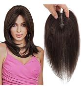 BUMMSEVEN Real Human Hair Toppers for Women - Hair Pieces with No Bangs Ideal for Thinning Hair, ...